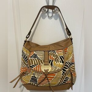 Relic Multicolor Leaf Pattern Shoulder Bag